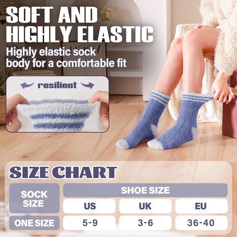 ANTSANG Womens Fuzzy Socks Fluffy Slipper Cozy Cabin Winter Soft Fleece Warm Comfy Thick Christmas Gift Socks - Image 5
